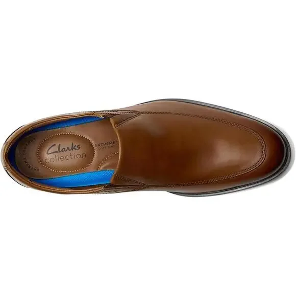 Clarks Whiddon Loafers Leather Slip on Tan Comfort Dress Shoe Men's 7 $105 MSRP - Picture 2 of 9